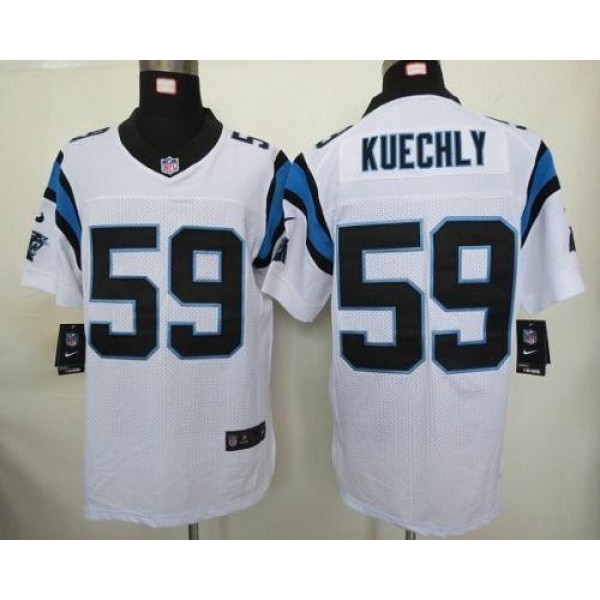 Nike Panthers #59 Luke Kuechly White Men's Stitched NFL Elite Jersey