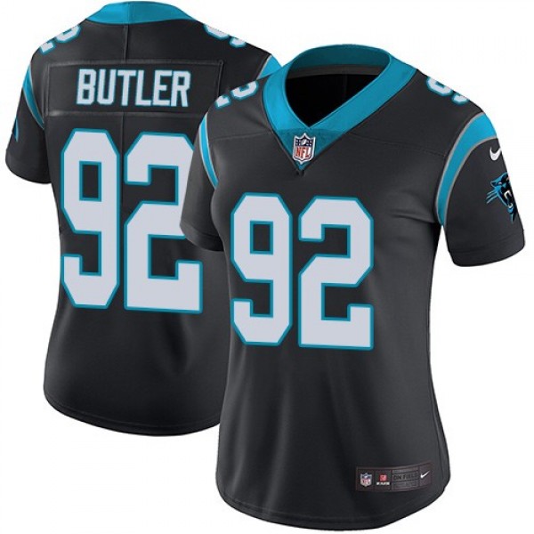 Women's Panthers #92 Vernon Butler Black Team Color Stitched NFL Vapor Untouchable Limited Jersey