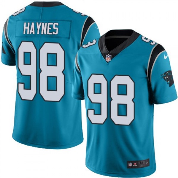 Nike Panthers #98 Marquis Haynes Blue Men's Stitched NFL Limited Rush Jersey