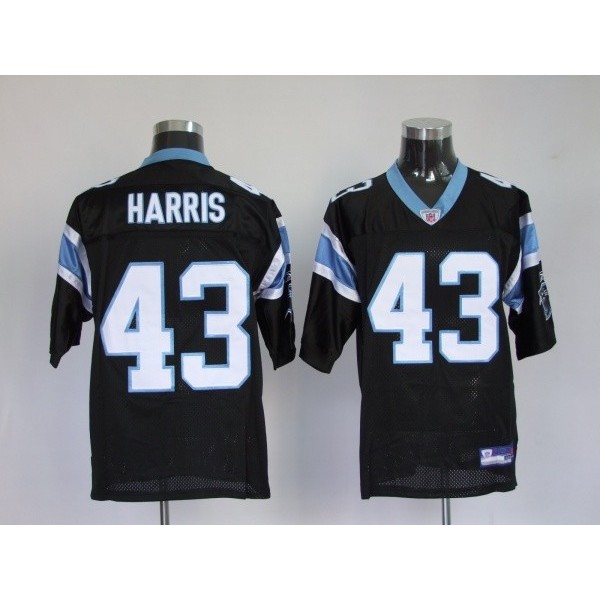 Panthers #43 Chris Harris Black Stitched NFL Jersey