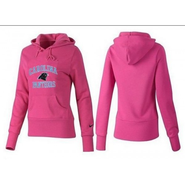 Women's Carolina Panthers Heart Soul Pullover Hoodie Pink Jersey