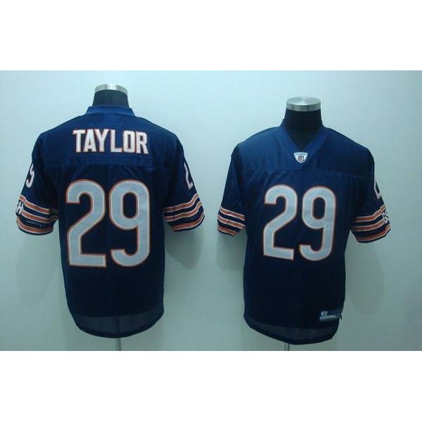 Bears #29 Chester Taylor Blue Stitched NFL Jersey