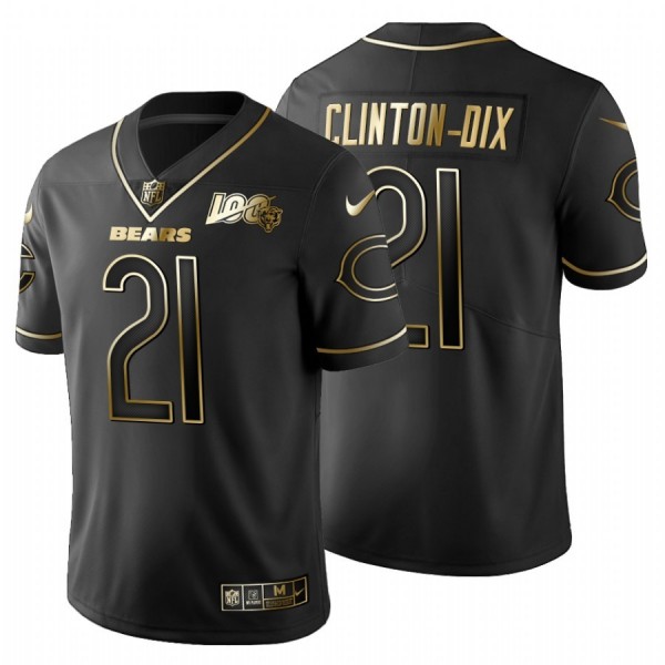 Chicago Bears #21 Ha Ha Clinton-Dix Men's Nike Black Golden Limited NFL 100 Jersey