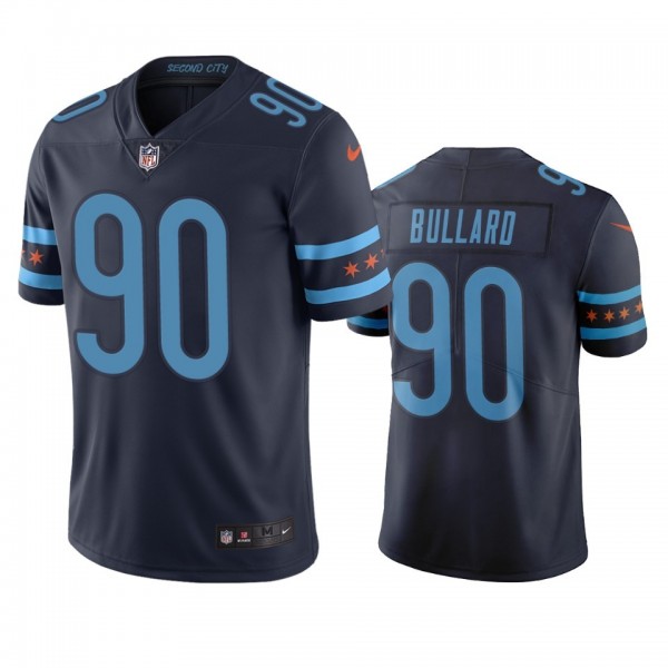 Chicago Bears #90 Jonathan Bullard Navy Vapor Limited City Edition NFL Jersey