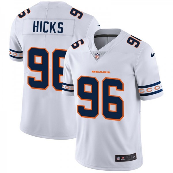 Chicago Bears #96 Akiem Hicks Nike White Team Logo Vapor Limited NFL Jersey