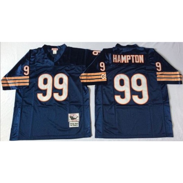 Mitchell&Ness Bears #99 Dan Hampton Blue Small No. Throwback Stitched NFL Jersey