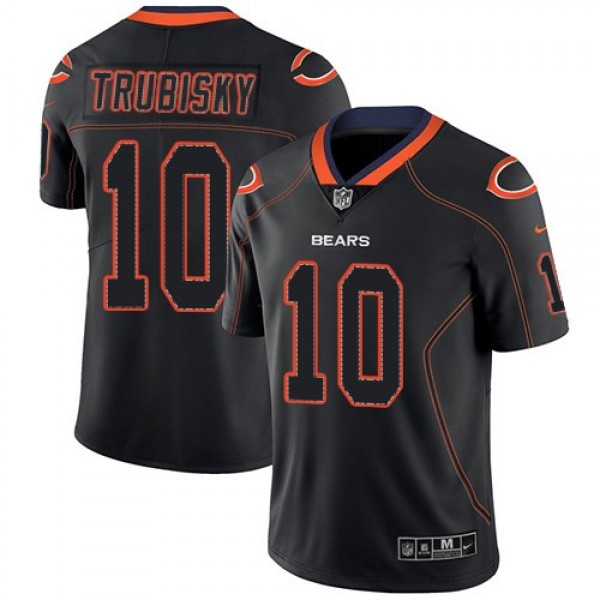 Nike Bears #10 Mitchell Trubisky Lights Out Black Men's Stitched NFL Limited Rush Jersey