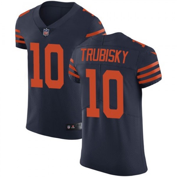 Nike Bears #10 Mitchell Trubisky Navy Blue Alternate Men's Stitched NFL Vapor Untouchable Elite Jersey