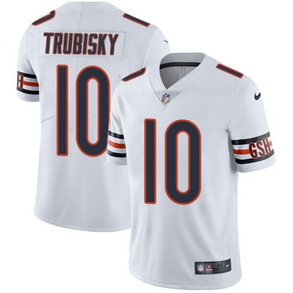 Nike Bears #10 Mitchell Trubisky White Men's Stitched NFL Vapor Untouchable Limited Jersey