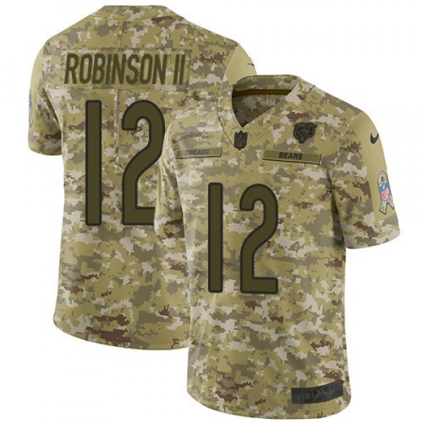 Nike Bears #12 Allen Robinson II Camo Men's Stitched NFL Limited 2018 Salute To Service Jersey