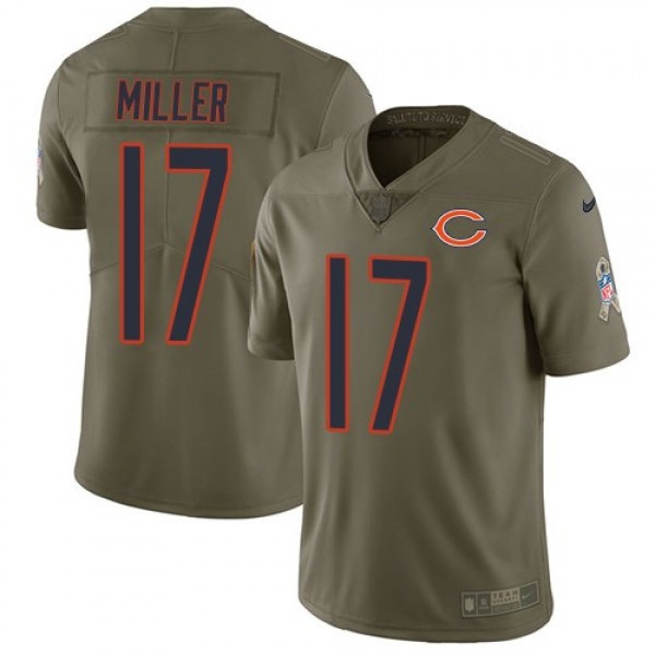 Nike Bears #17 Anthony Miller Olive Men's Stitched NFL Limited 2017 Salute To Service Jersey