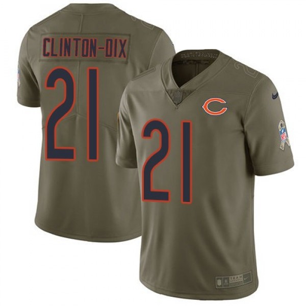 Nike Bears #21 Ha Ha Clinton-Dix Olive Men's Stitched NFL Limited 2017 Salute To Service Jersey