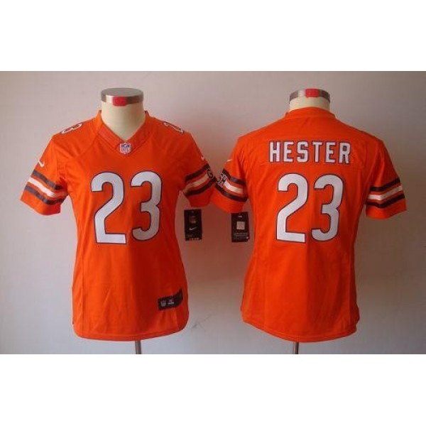 Women's Bears #23 Devin Hester Orange Alternate Stitched NFL Limited Jersey