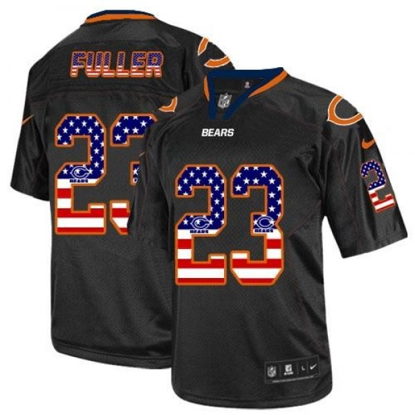Nike Bears #23 Kyle Fuller Black Men's Stitched NFL Elite USA Flag Fashion Jersey