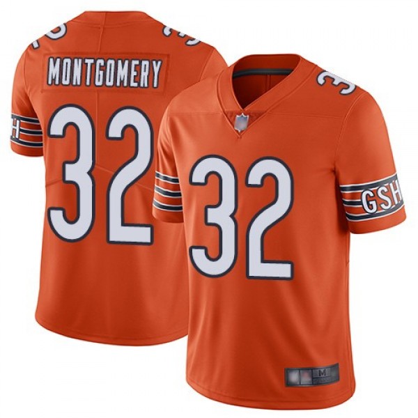 Nike Bears #32 David Montgomery Orange Men's Stitched NFL Limited Rush Jersey