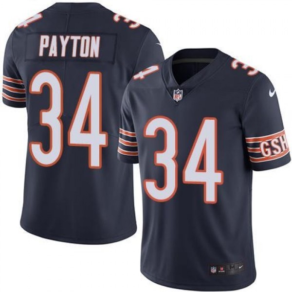 Nike Bears #34 Walter Payton Navy Blue Team Color Men's Stitched NFL Vapor Untouchable Limited Jersey