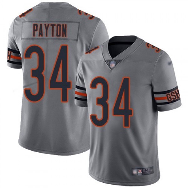 Nike Bears #34 Walter Payton Silver Men's Stitched NFL Limited Inverted Legend Jersey