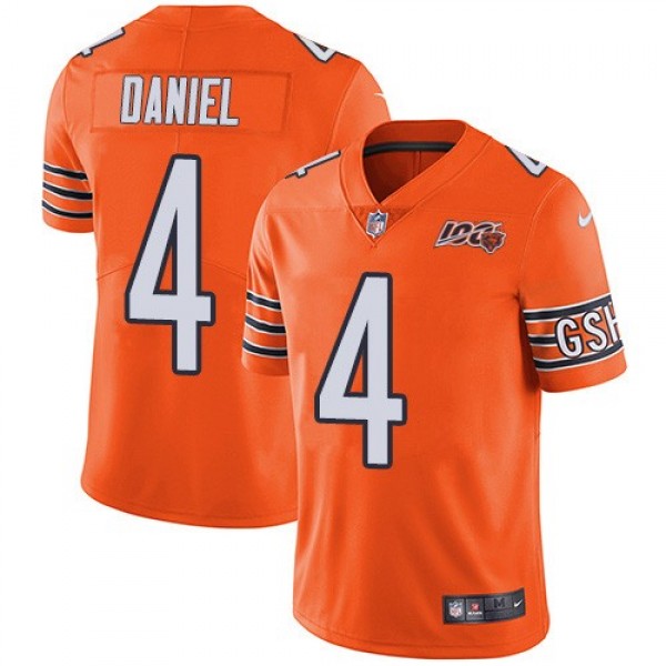 Nike Bears #4 Chase Daniel Orange Men's 100th Season Stitched NFL Limited Rush Jersey