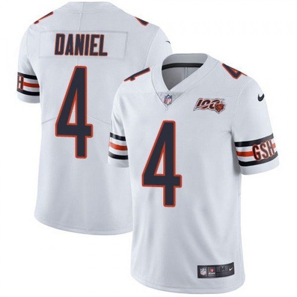 Nike Bears #4 Chase Daniel White Men's 100th Season Stitched NFL Vapor Untouchable Limited Jersey