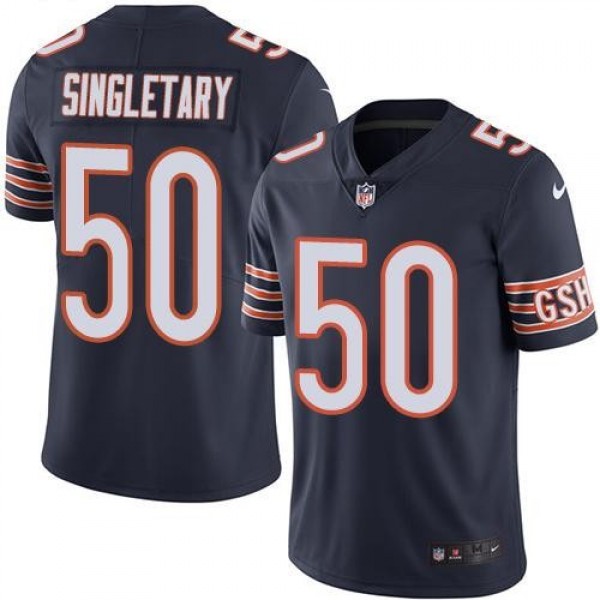 Nike Bears #50 Mike Singletary Navy Blue Team Color Men's Stitched NFL Vapor Untouchable Limited Jersey