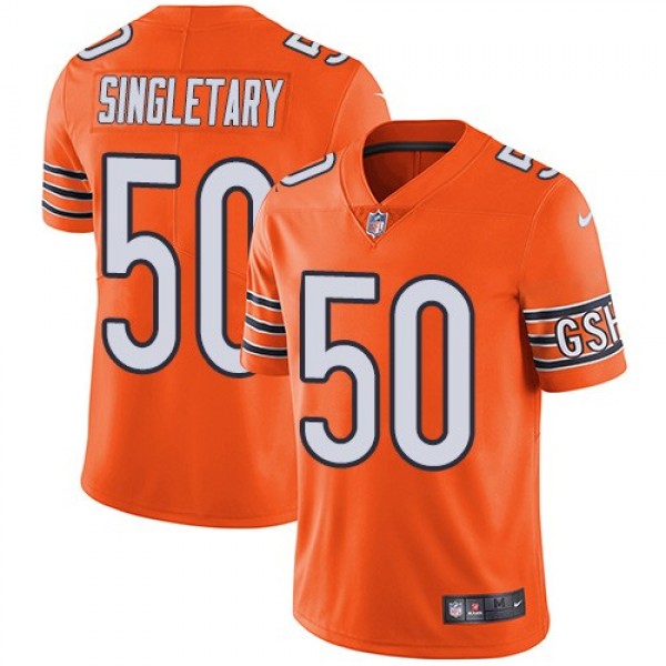 Nike Bears #50 Mike Singletary Orange Men's Stitched NFL Limited Rush Jersey