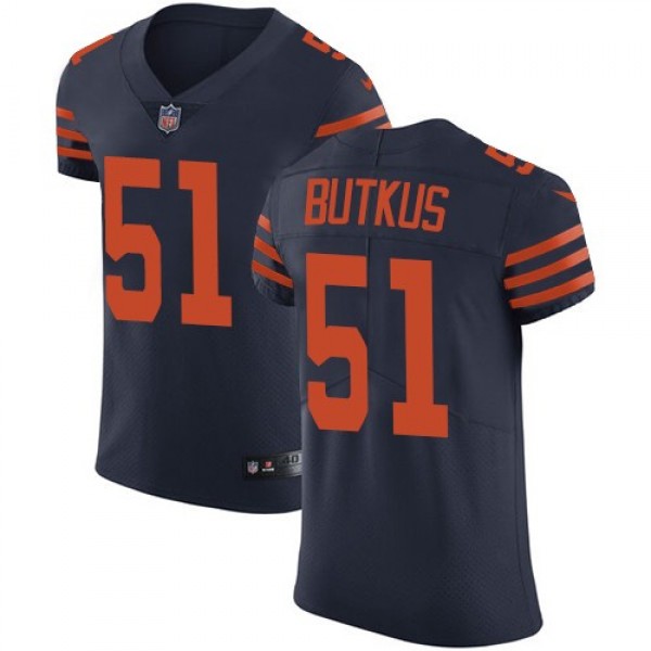 Nike Bears #51 Dick Butkus Navy Blue Alternate Men's Stitched NFL Vapor Untouchable Elite Jersey