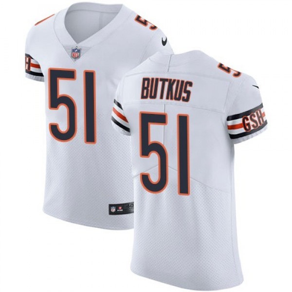 Nike Bears #51 Dick Butkus White Men's Stitched NFL Vapor Untouchable Elite Jersey