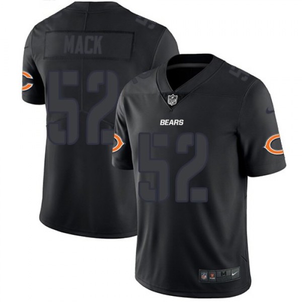 Nike Bears #52 Khalil Mack Black Men's Stitched NFL Limited Rush Impact Jersey