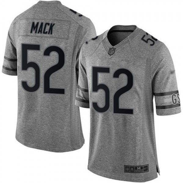 Nike Bears #52 Khalil Mack Gray Men's Stitched NFL Limited Gridiron Gray Jersey