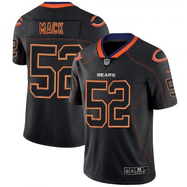 Nike Bears #52 Khalil Mack Lights Out Black Men's Stitched NFL Limited Rush Jersey