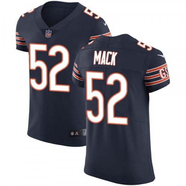 Nike Bears #52 Khalil Mack Navy Blue Team Color Men's Stitched NFL Vapor Untouchable Elite Jersey