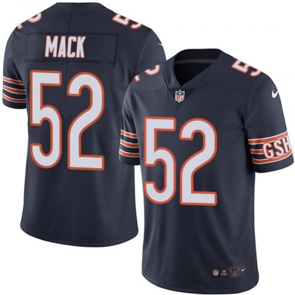 Nike Bears #52 Khalil Mack Navy Blue Team Color Men's Stitched NFL Vapor Untouchable Limited Jersey