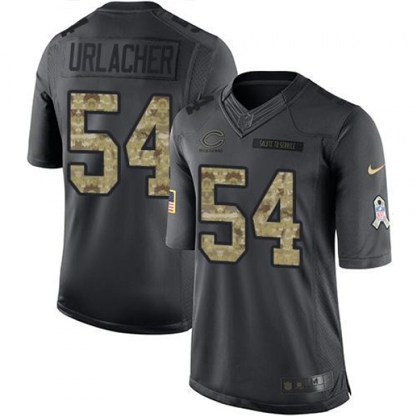 Nike Bears #54 Brian Urlacher Black Men's Stitched NFL Limited 2016 Salute to Service Jersey