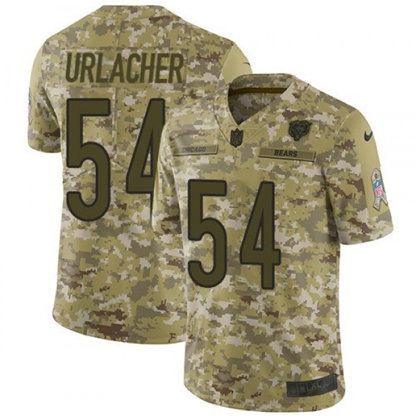 Nike Bears #54 Brian Urlacher Camo Men's Stitched NFL Limited 2018 Salute To Service Jersey