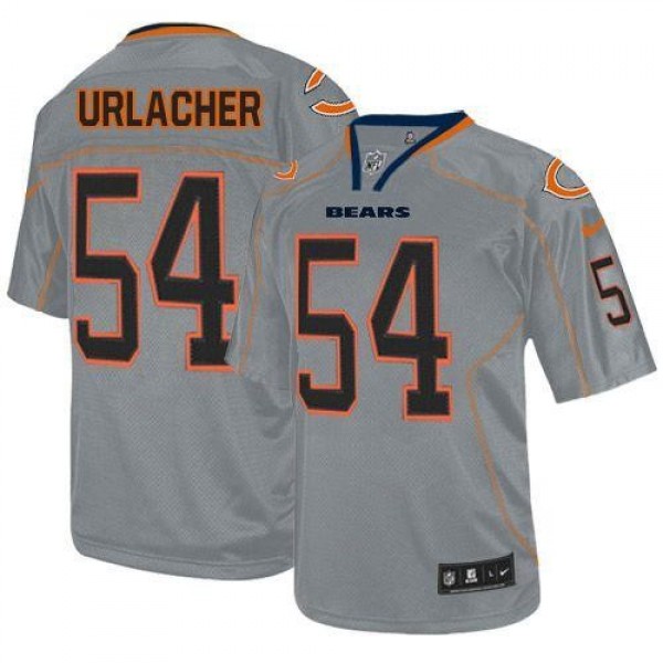 Nike Bears #54 Brian Urlacher Lights Out Grey Men's Stitched NFL Elite Jersey