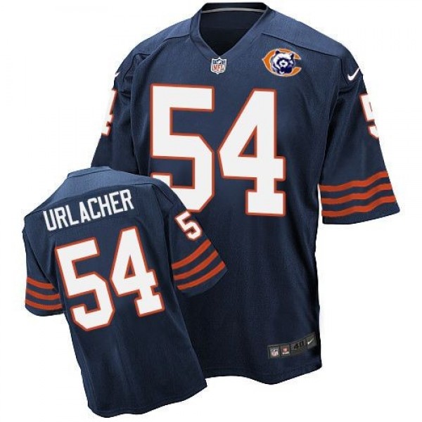Nike Bears #54 Brian Urlacher Navy Blue Throwback Men's Stitched NFL Elite Jersey