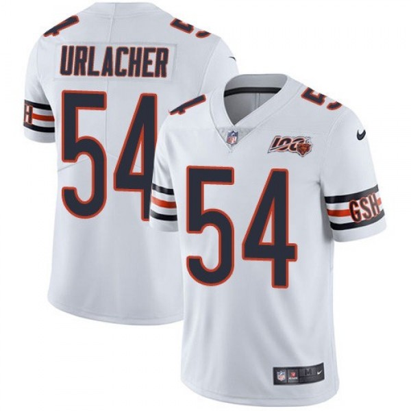 Nike Bears #54 Brian Urlacher White Men's 100th Season Retired Stitched NFL Vapor Untouchable Limited Jersey