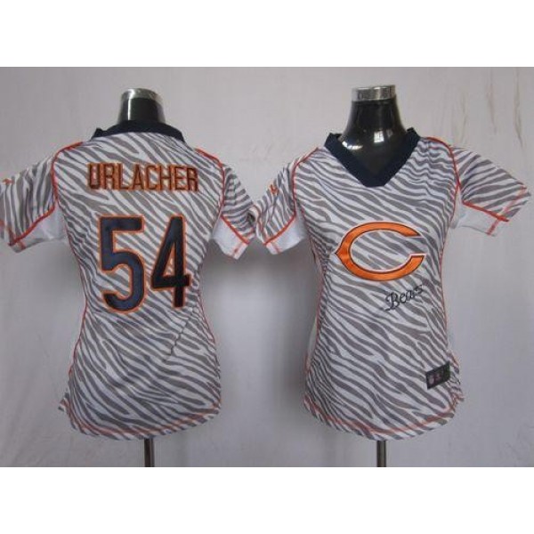 Women's Bears #54 Brian Urlacher Zebra Stitched NFL Elite Jersey