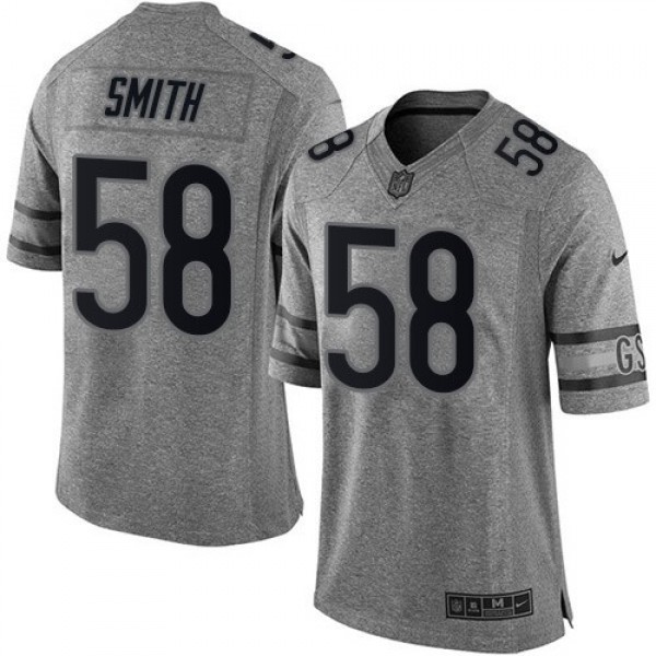 Nike Bears #58 Roquan Smith Gray Men's Stitched NFL Limited Gridiron Gray Jersey