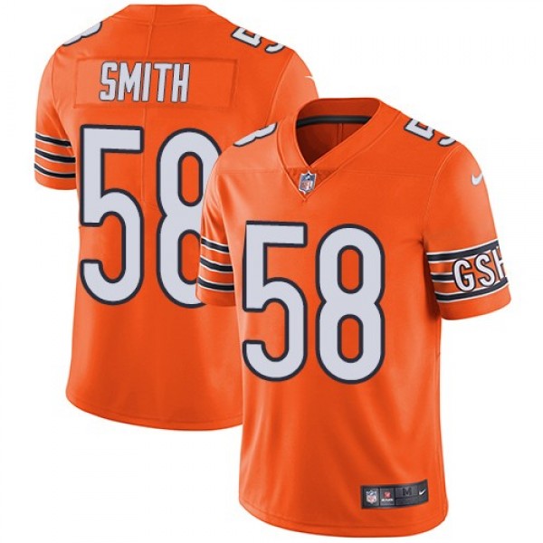 Nike Bears #58 Roquan Smith Orange Men's Stitched NFL Limited Rush Jersey
