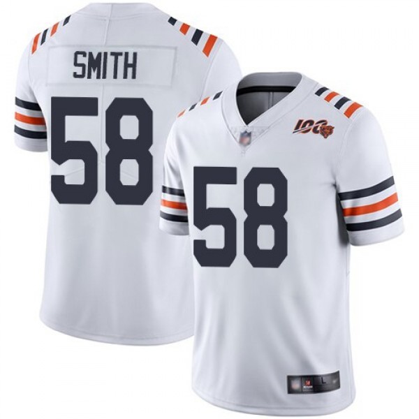Nike Bears #58 Roquan Smith White Alternate Men's Stitched NFL Vapor Untouchable Limited 100th Season Jersey