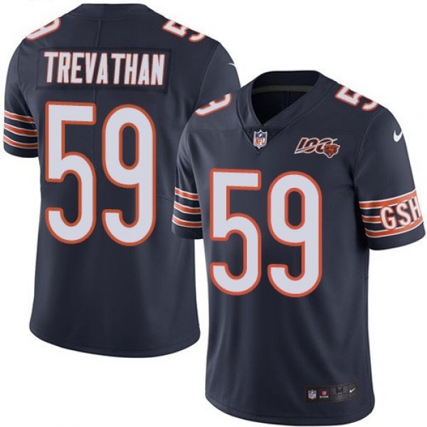 Nike Bears #59 Danny Trevathan Navy Blue Team Color Men's 100th Season Stitched NFL Vapor Untouchable Limited Jersey