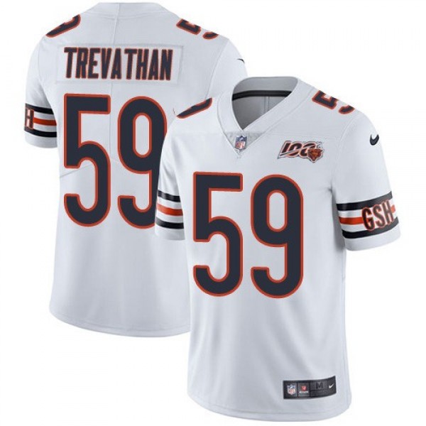 Nike Bears #59 Danny Trevathan White Men's 100th Season Stitched NFL Vapor Untouchable Limited Jersey