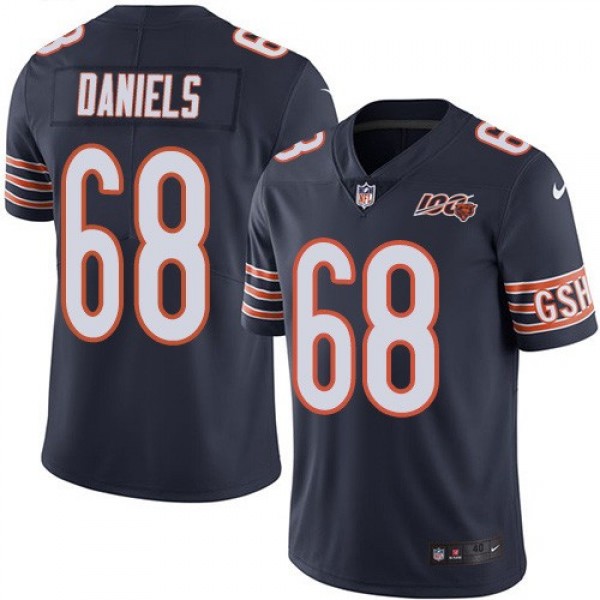 Nike Bears #68 James Daniels Navy Blue Team Color Men's 100th Season Stitched NFL Vapor Untouchable Limited Jersey