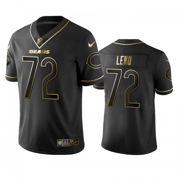Nike Bears #72 Charles Leno Black Golden Limited Edition Stitched NFL Jersey