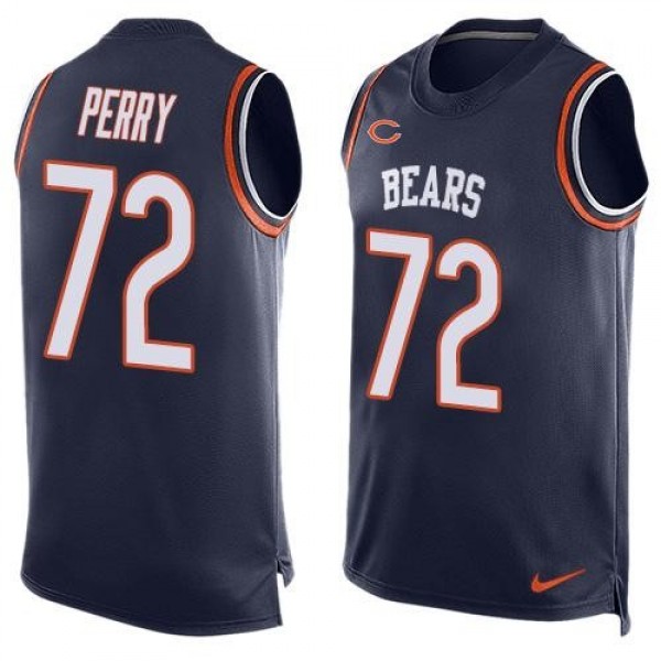 Nike Bears #72 William Perry Navy Blue Team Color Men's Stitched NFL Limited Tank Top Jersey