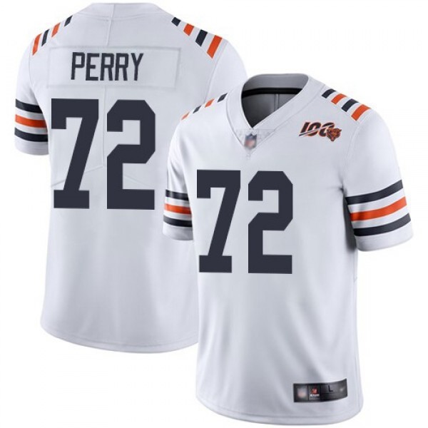 Nike Bears #72 William Perry White Alternate Men's Stitched NFL Vapor Untouchable Limited 100th Season Jersey