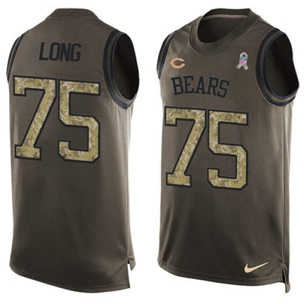 Nike Bears #75 Kyle Long Green Men's Stitched NFL Limited Salute To Service Tank Top Jersey