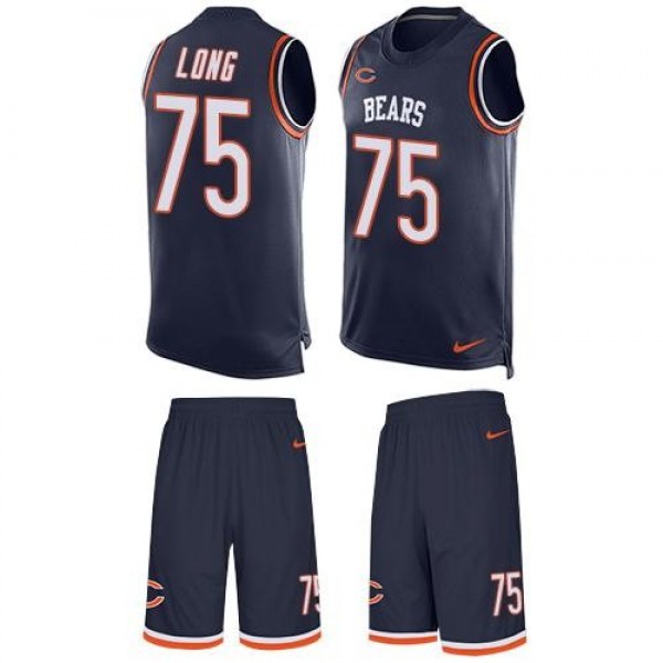 Nike Bears #75 Kyle Long Navy Blue Team Color Men's Stitched NFL Limited Tank Top Suit Jersey