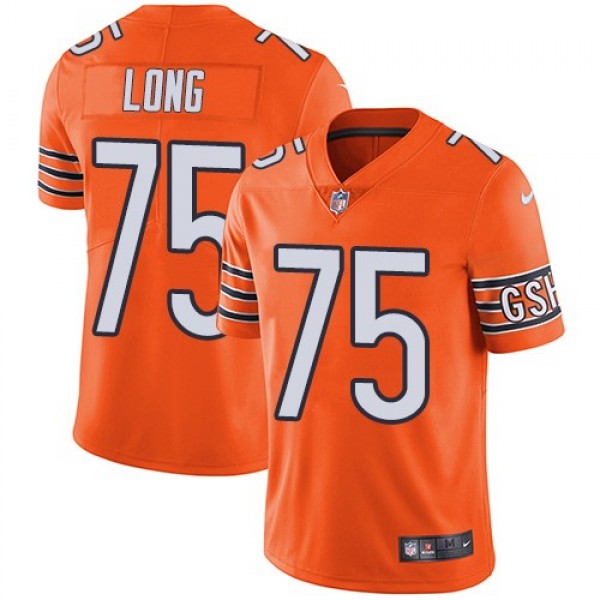 Nike Bears #75 Kyle Long Orange Men's Stitched NFL Limited Rush Jersey